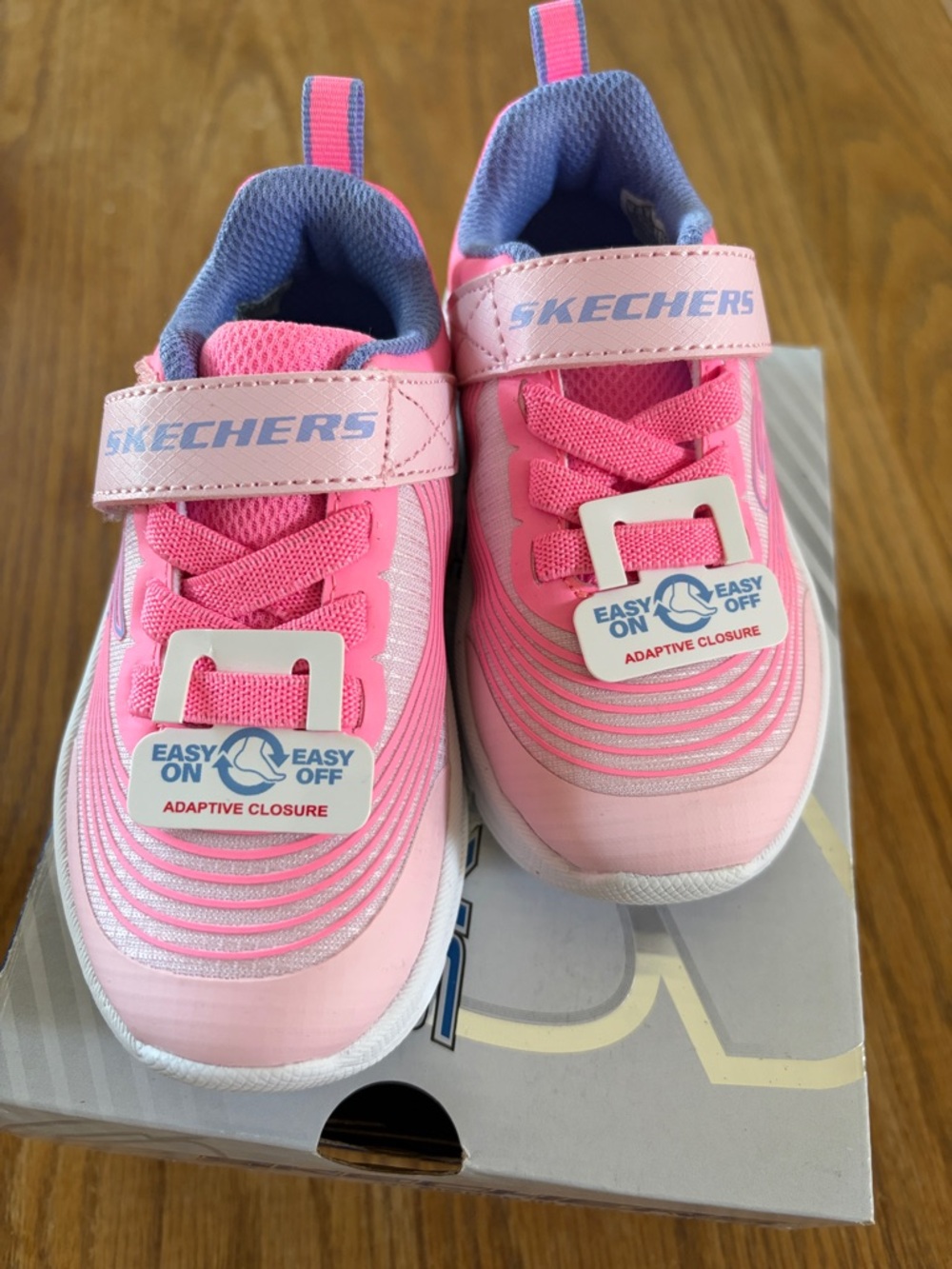 Skechers Toddler Size 7 Pink and Light Pink Adaptive Closure Sneakers